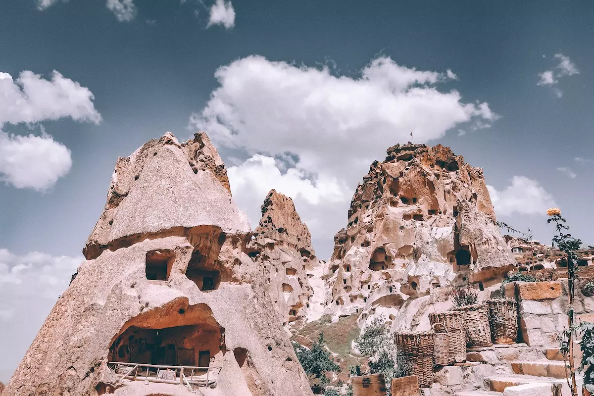 A landscape of troglodyte houses
